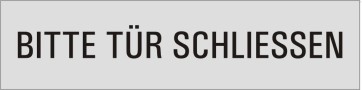 BITTE TÜR SCHLIESSEN Aluminiumschild 10115-E