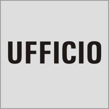 UFFICIO Aluminiumschild 20129-E