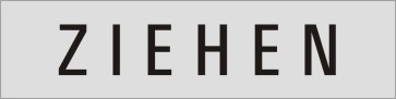 ZIEHEN Aluminiumschild 27070-E
