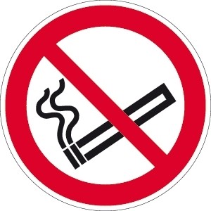 Verbotsschild Rauchen verboten