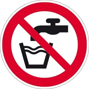 Verbotsschild kein Trinkwasser