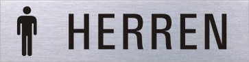 WC HERREN Edelstahlschild 8383