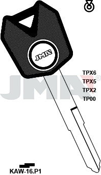 Transponder-Schlüsselrohling - TP00KAW-16.P1