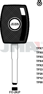 Transponder-Schlüsselrohling - TP00FO-24.P