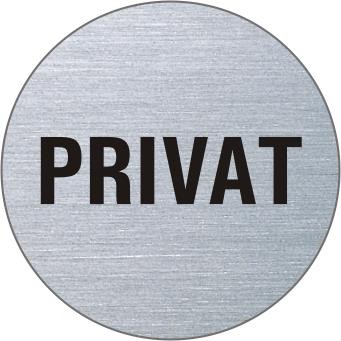 PRIVAT Edelstahlschild 8516