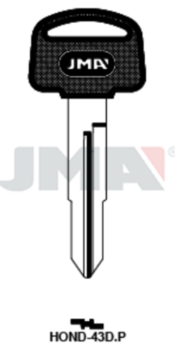 Schlüsselrohling-Plastikkopf - HOND-43DP