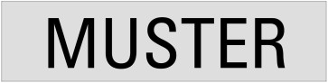 Muster 1-Zeilig Aluminiumschild