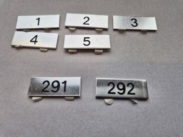 Nummernschilder 1-293, Aluminium blank, selbstklebend 40 x 15 x 1.5 mm
