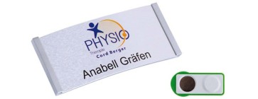 Ansteckschild aus Kunststoff Complete