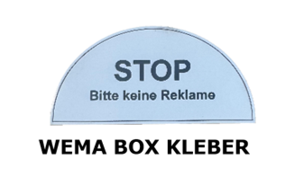 WEMA BOX KLEBER - "STOP - Bitte keine Reklame"