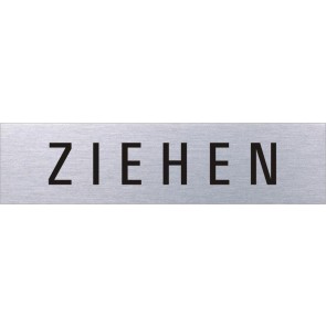 ZIEHEN Edelstahlschild 10111