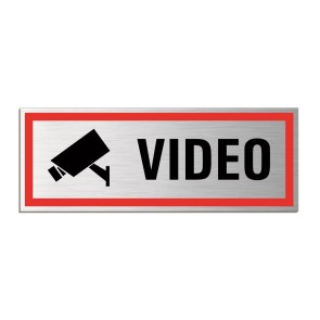 VIDEOÜBERWACHT Aluminiumschild 53383