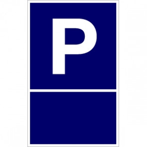 Parkplatzschild leer 