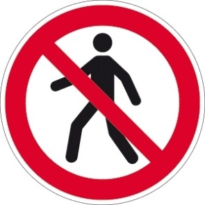 Verbotsschild Fussgänger verboten