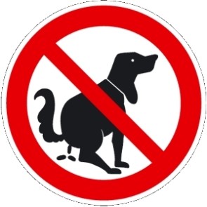 Verbotsschild kein Hunde WC
