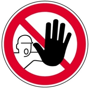 Verbotsschild Durchgang verboten