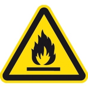 Warnung feuergefährliche Stoffe