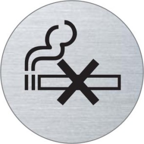 Rauchverbot Edelstahlschild 7525