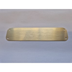 Messing-Schild mit 4 Löchern 111.5 x 25.8 mm