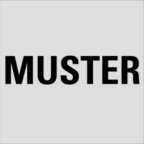 Muster 1-Zeilig Aluminiumschild