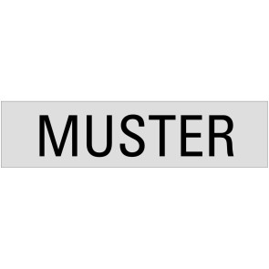 Muster 1-Zeilig Aluminiumschild