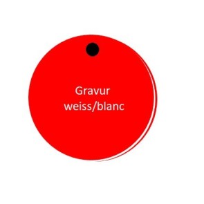 RONDEN dr. 30 mm 3-Schicht rot/weiss/rot