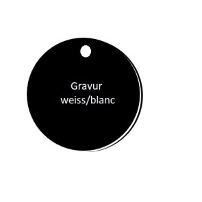 RONDEN dr. 30 mm 3-Schicht schwarz/weiss/schwarz