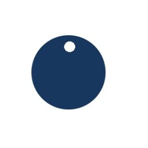 RONDEN aus Aluminium blau mit Loch dr. 30 mm